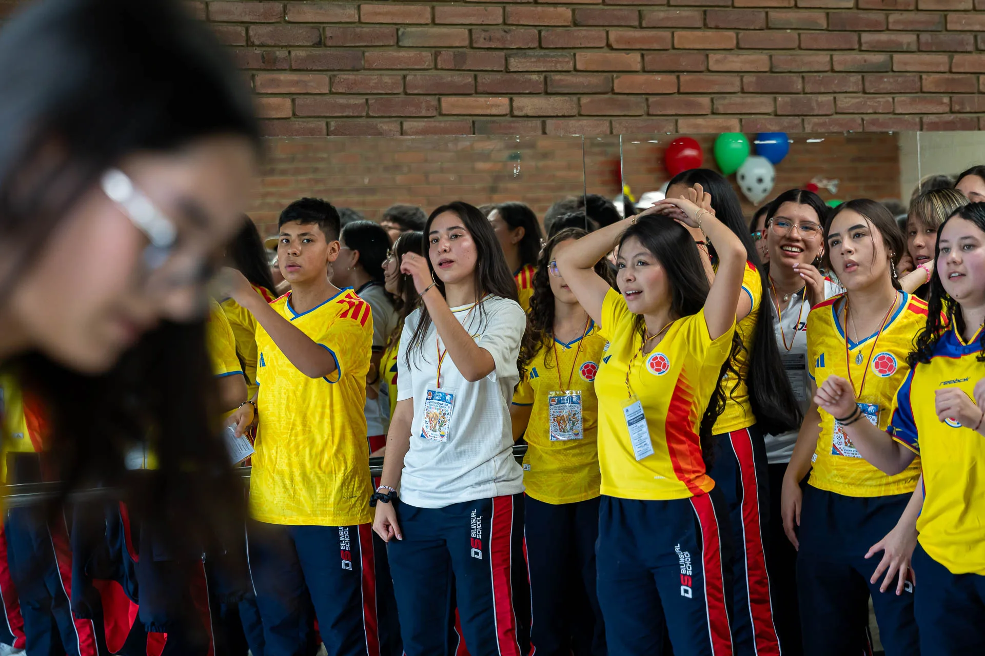 Estudiantes del Domingo Savio Bilingual School durante las actividades de Summer Day.